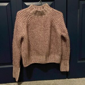 Mauve Crop Knit Sweater from So